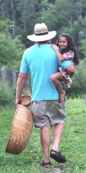 Michael and Gracie going to pick healing herbs for Heartsong Farm Earth Medicine Shares -- photo: Geoff Forester.
